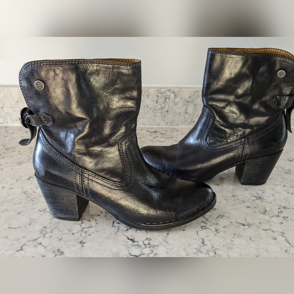 Bussola boot size 40 black leather